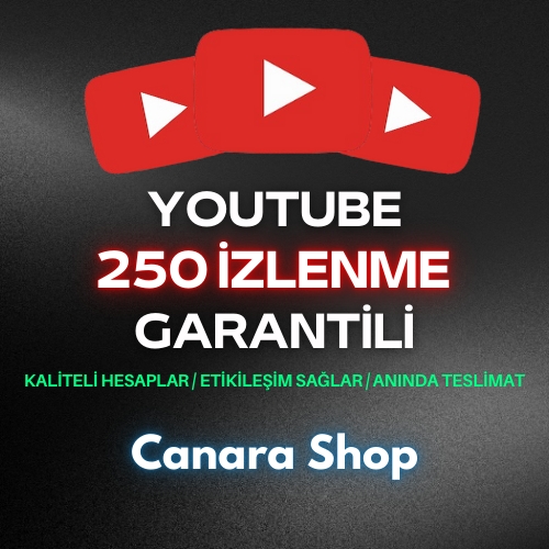  ⭐YOUTUBE 250 İZLENME - Garantili - En İyisi - Düşüş Yok